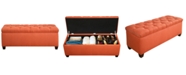 MJL Furniture Designs Sole Secret Dou Button Tufted Shoe Storage Bench